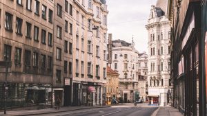 Typische Straße in Wien